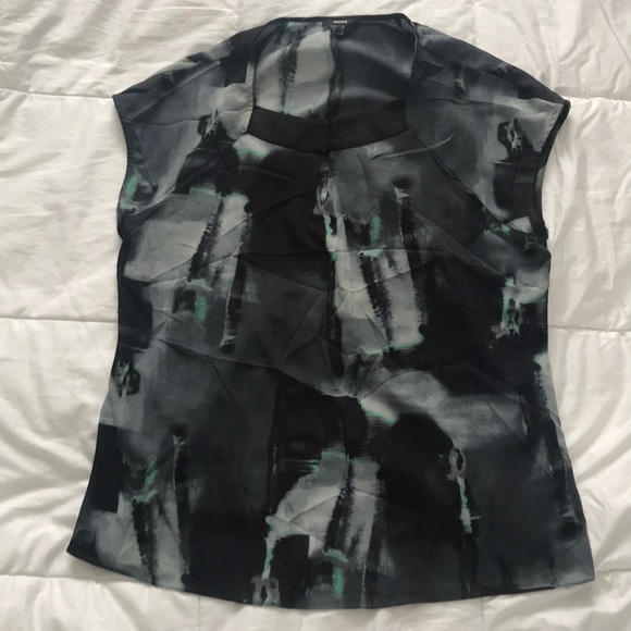 Mexx Tops - Mexx Black and Gray Abstract Print Sleeveless Camisole